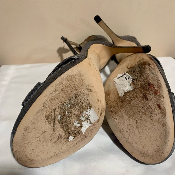 Jimmy Choo Greta Snakeskin Leather Anklestrap heels - Picture 5 of 7